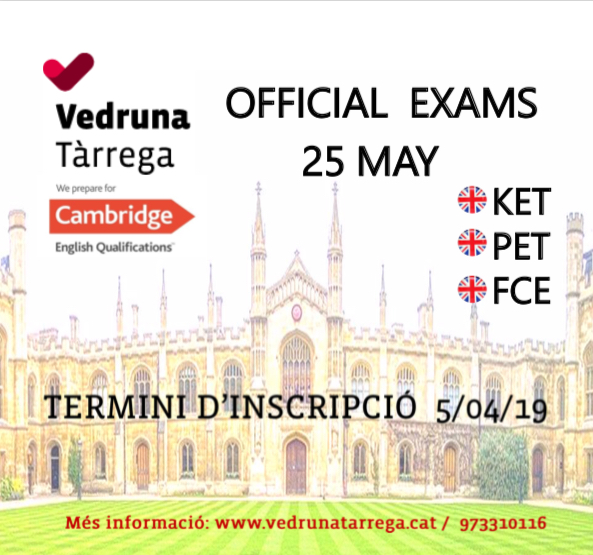 OFFICIAL EXAMS CAMBRIDGE 2019